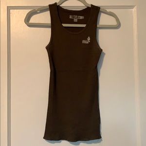 Volcom Stone Olive Green Ribbed Tank - size S